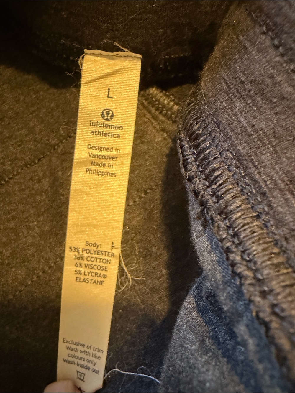 Lululemon Men's Black Jogger Pants with Gray Side Panels - Picture 2 of 5